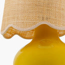 Contract furniture - Scalloped Raffia Shade Table Lamp - www.oroatrade.com