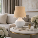 Contract furniture - Scalloped Raffia Shade Table Lamp - www.oroatrade.com