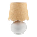 Contract furniture - Scalloped Raffia Shade Table Lamp - www.oroatrade.com
