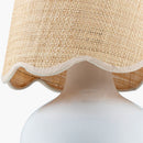 Contract furniture - Scalloped Raffia Shade Table Lamp - www.oroatrade.com