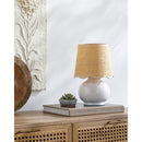 Contract furniture - Scalloped Raffia Shade Table Lamp - www.oroatrade.com