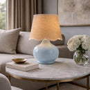 Contract furniture - Scalloped Raffia Shade Table Lamp - www.oroatrade.com
