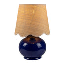 Contract furniture - Scalloped Raffia Shade Table Lamp - www.oroatrade.com