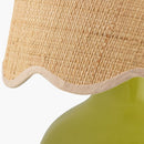 Contract furniture - Scalloped Raffia Shade Table Lamp - www.oroatrade.com
