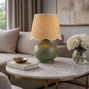 Contract furniture - Scalloped Raffia Shade Table Lamp - www.oroatrade.com