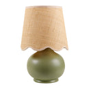 Contract furniture - Scalloped Raffia Shade Table Lamp - www.oroatrade.com