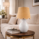 Contract furniture - Scalloped Edge Accent Table Lamp - www.oroatrade.com