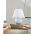Contract furniture - Scalloped Raffia Shade Table Lamp - www.oroatrade.com