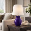 Hospitality furniture - White Cotton Ceramic Table Lamp - www.oroatrade.com