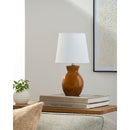 Hospitality furniture - White Cotton Ceramic Table Lamp - www.oroatrade.com