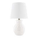 Hospitality furniture - White Cotton Ceramic Table Lamp - www.oroatrade.com