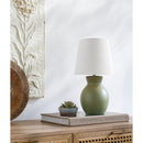 Hospitality furniture - White Cotton Ceramic Table Lamp - www.oroatrade.com