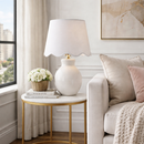 Contract furniture - Scalloped Edge Accent Table Lamp - www.oroatrade.com