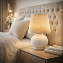 Contract furniture - Beige Raffia Accent Table Lamp - www.oroatrade.com