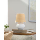 Contract furniture - Beige Raffia Accent Table Lamp - www.oroatrade.com