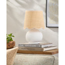 Contract furniture - Beige Raffia Accent Table Lamp - www.oroatrade.com