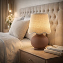 Contract furniture - Beige Raffia Accent Table Lamp - www.oroatrade.com