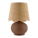 Contract furniture - Beige Raffia Accent Table Lamp - www.oroatrade.com
