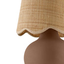 Contract furniture - Beige Raffia Accent Table Lamp - www.oroatrade.com
