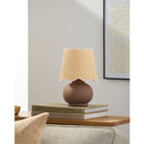 Contract furniture - Beige Raffia Accent Table Lamp - www.oroatrade.com