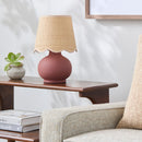 Contract furniture - Beige Raffia Accent Table Lamp - www.oroatrade.com