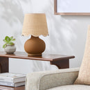 Contract furniture - Beige Raffia Accent Table Lamp - www.oroatrade.com