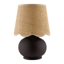 Contract furniture - Beige Raffia Accent Table Lamp - www.oroatrade.com