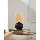 Contract furniture - Beige Raffia Accent Table Lamp - www.oroatrade.com