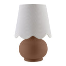 Contract furniture - Scalloped Raffia Accent Table Lamp - www.oroatrade.com