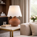 Contract furniture - Scalloped Raffia Accent Table Lamp - www.oroatrade.com