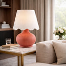 Contract furniture - Scalloped Raffia Accent Table Lamp - www.oroatrade.com