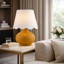 Contract furniture - Scalloped Raffia Accent Table Lamp - www.oroatrade.com