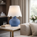 Contract furniture - Scalloped Raffia Accent Table Lamp - www.oroatrade.com