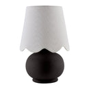 Contract furniture - Scalloped Raffia Accent Table Lamp - www.oroatrade.com