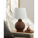 Contract furniture - Wavy Linen Ceramic Table Lamp - www.oroatrade.com