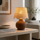 Contract furniture - Wavy Linen Ceramic Table Lamp - www.oroatrade.com