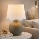 Contract furniture - Wavy Linen Ceramic Table Lamp - www.oroatrade.com