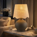 Contract furniture - Wavy Linen Ceramic Table Lamp - www.oroatrade.com