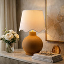 Contract furniture - Wavy Linen Ceramic Table Lamp - www.oroatrade.com