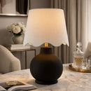 Contract furniture - Wavy Linen Ceramic Table Lamp - www.oroatrade.com