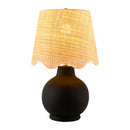 Contract furniture - Wavy Linen Ceramic Table Lamp - www.oroatrade.com