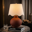 Contract furniture - Wavy Linen Ceramic Table Lamp - www.oroatrade.com