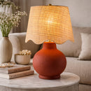 Contract furniture - Wavy Linen Ceramic Table Lamp - www.oroatrade.com