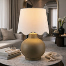 Contract furniture - Wavy Linen Ceramic Table Lamp - www.oroatrade.com