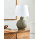 Contract furniture - Wavy Linen Ceramic Table Lamp - www.oroatrade.com