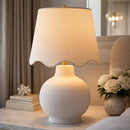 Contract furniture - Wavy Linen Ceramic Table Lamp - www.oroatrade.com