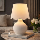 Contract furniture - Wavy Linen Ceramic Table Lamp - www.oroatrade.com