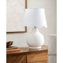 Contract furniture - Wavy Linen Ceramic Table Lamp - www.oroatrade.com