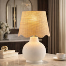 Contract furniture - Wavy Linen Ceramic Table Lamp - www.oroatrade.com