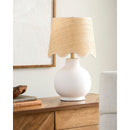 Contract furniture - Wavy Linen Ceramic Table Lamp - www.oroatrade.com